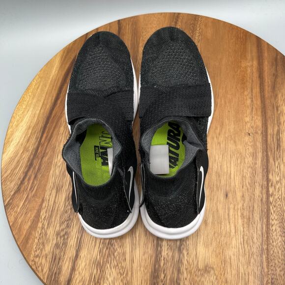 Nike Free RN Motion Flyknit Shoes Womens Size 9 Black Running Comfort Walking - Picture 5 of 8